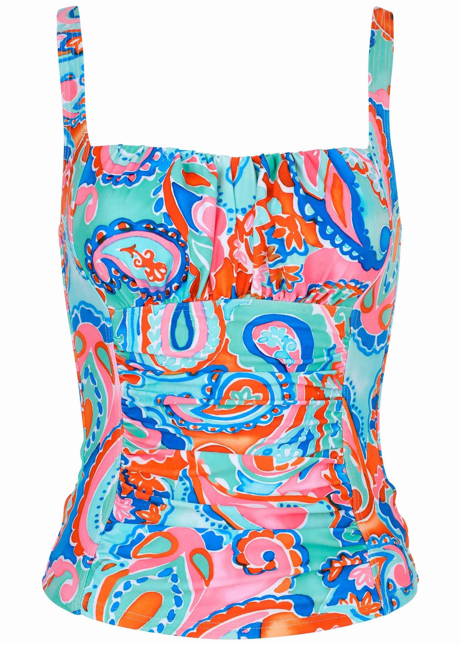 Sydney Ruched Tankini - Salsa Paisley