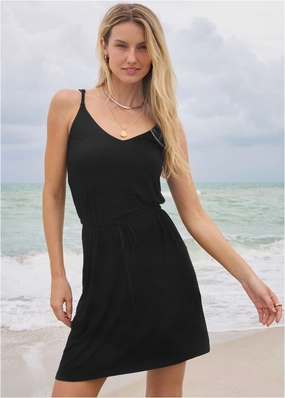Tank Cover-Up Dress - Black