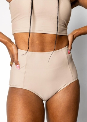 Taupe | High-Waisted Bottoms