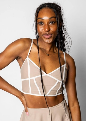 Taupe | Lined Up Top
