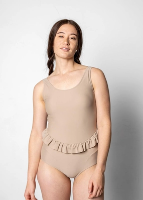 Taupe | Skirted One-Piece