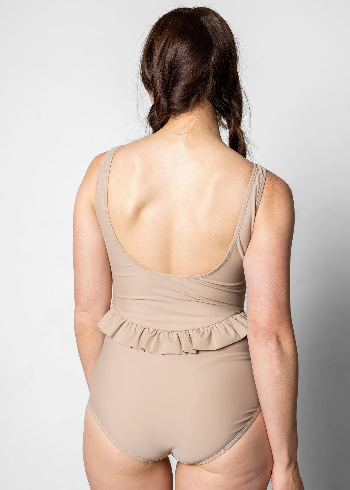 Taupe | Skirted One-Piece