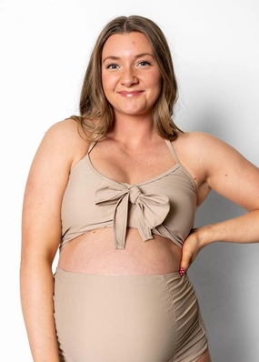 Taupe | Tied-Up Top