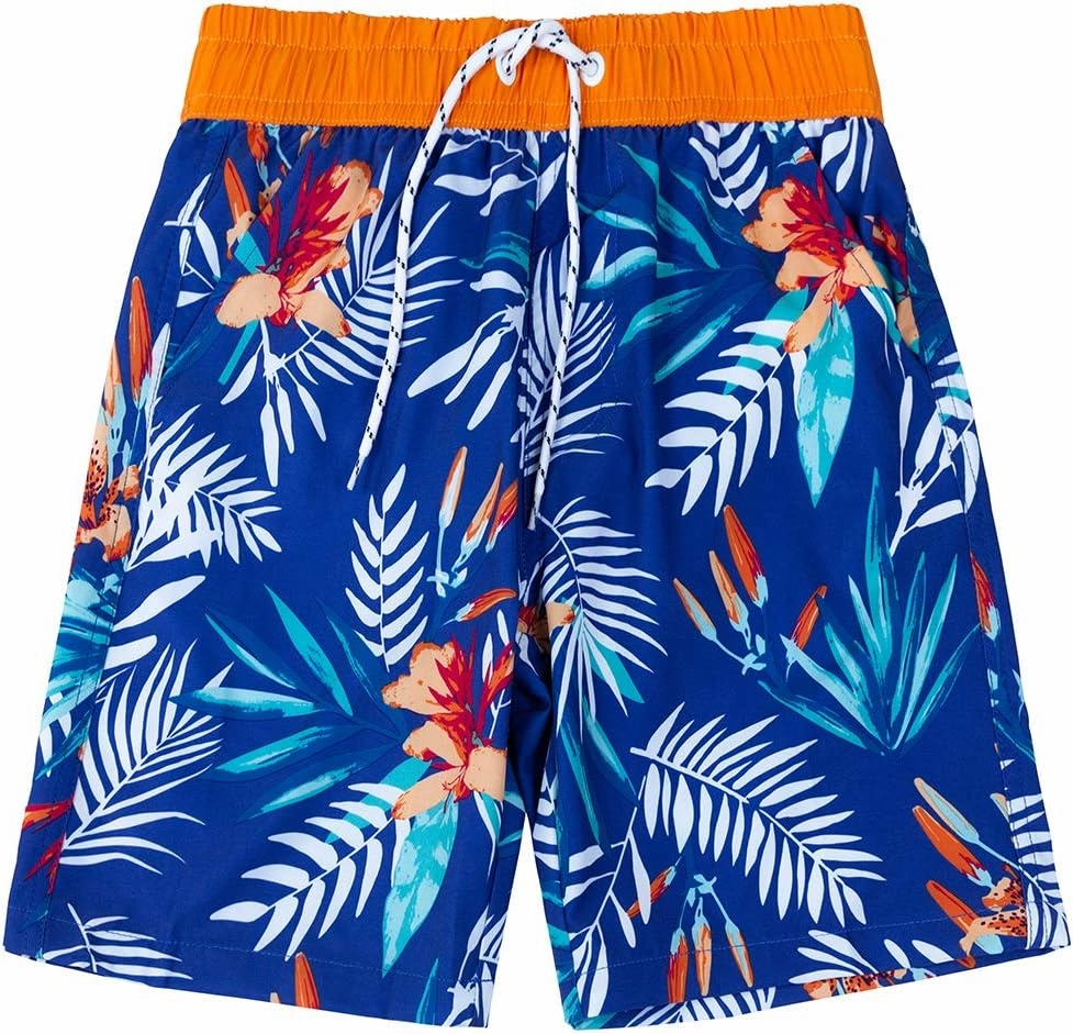techcity Boys Teens Swim Trunks, Quick Dry Surfing Beach Sports Running Swim Shorts with Drawstring 6T to 18/20