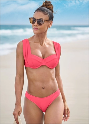 The Uplift Marilyn Top - Sunset Pink