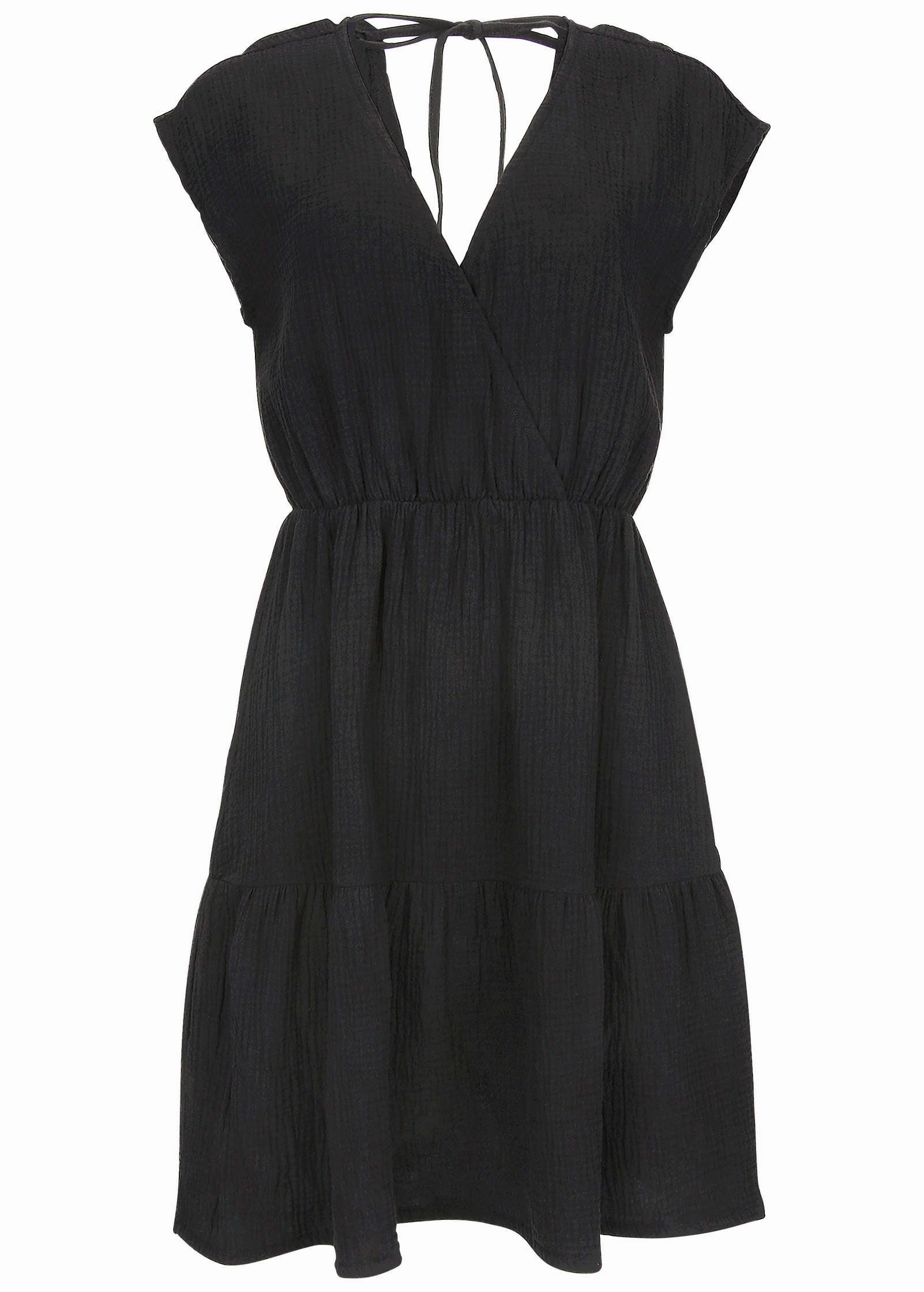 Tiered Cover-Up Dress - Black