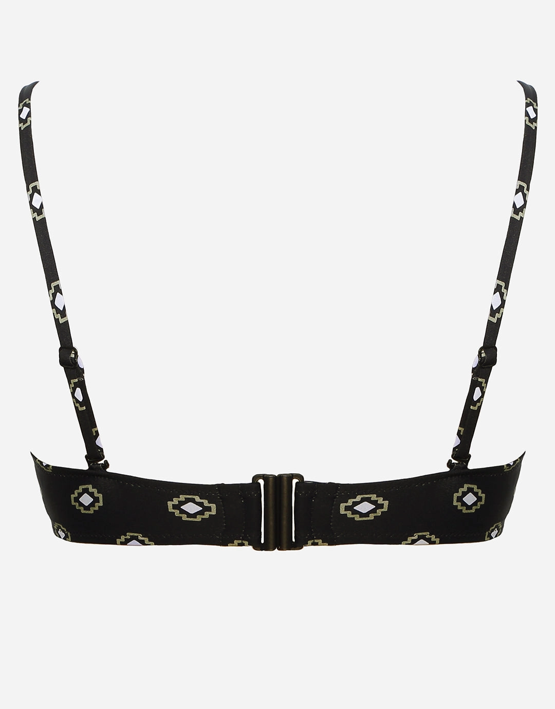 Tiles Craft Bralette Bikini Top - Black Neutrals