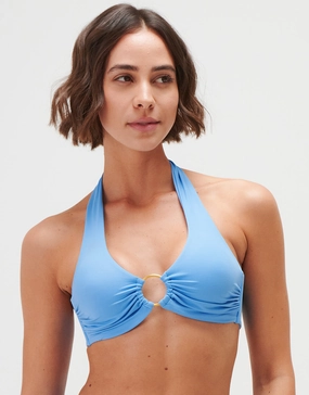 Timeless Underwired Halter Bikini Top - Cerulean