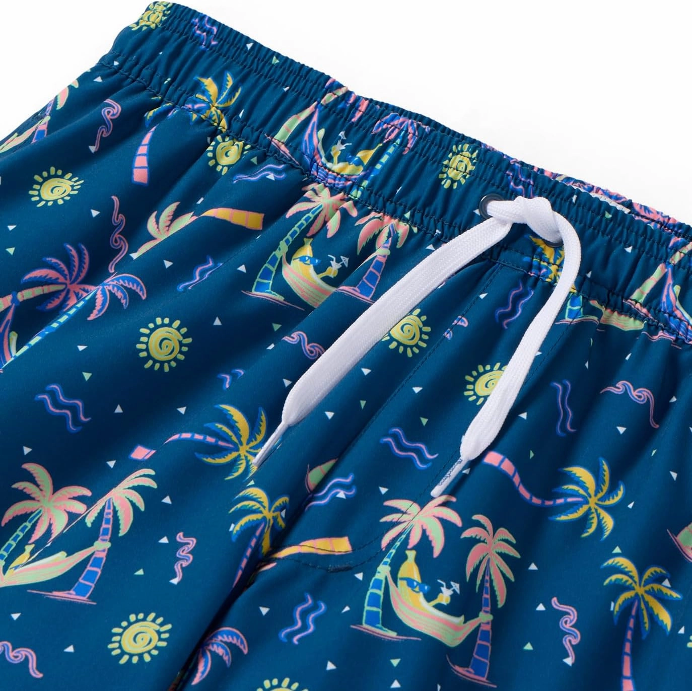 Tipsy Elves Men's Stretch Swim Trunks 7 Inch Inseam 4-Way Stretch with Mesh Liner - Quick-Dry Funny Swimwear Bathing Suit
