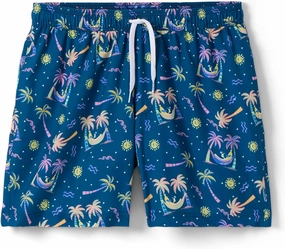 Tipsy Elves Men's Stretch Swim Trunks 7 Inch Inseam 4-Way Stretch with Mesh Liner - Quick-Dry Funny Swimwear Bathing Suit