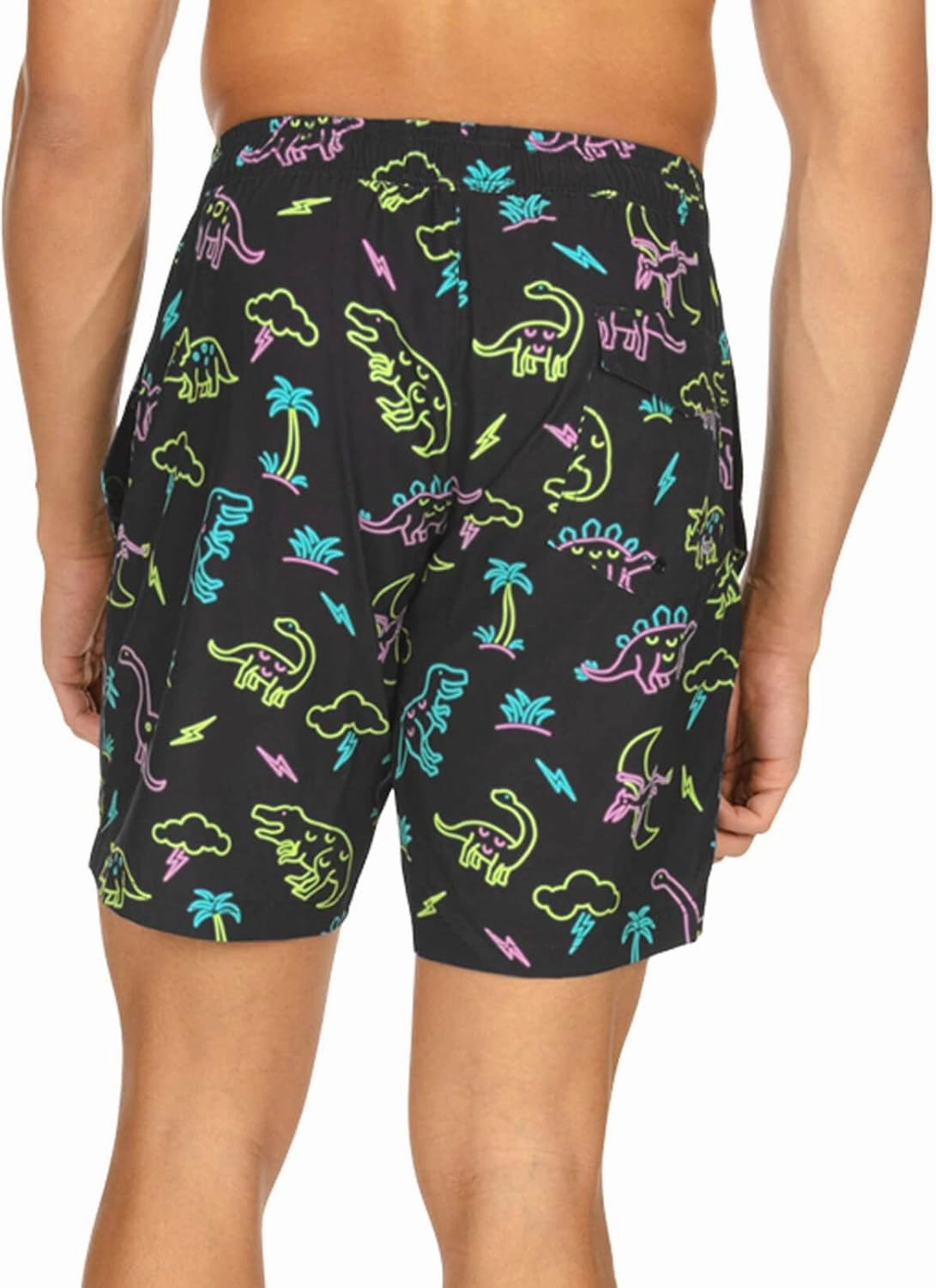 Tipsy Elves Men's Stretch Swim Trunks 7 Inch Inseam 4-Way Stretch with Mesh Liner - Quick-Dry Funny Swimwear Bathing Suit