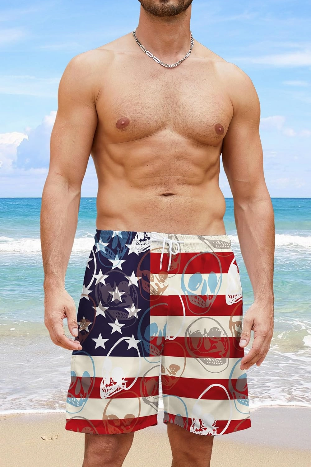 TMSD Mens Summer Beach Board Shorts Quick Dry Swim Trunks with Pockets