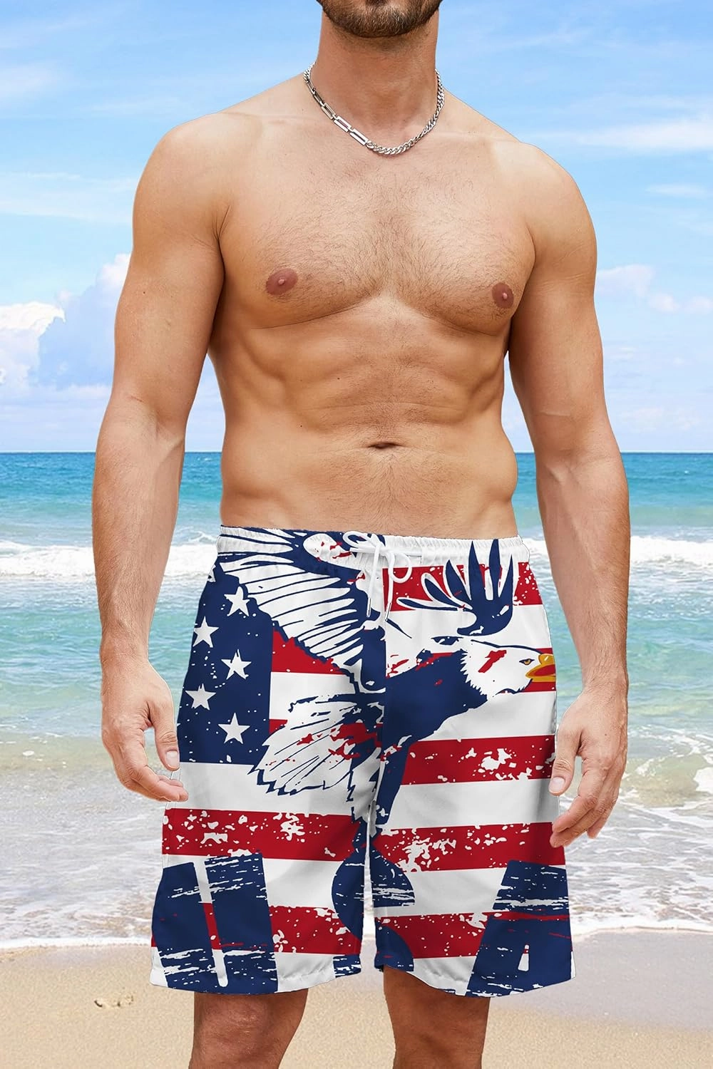 TMSD Mens Summer Beach Board Shorts Quick Dry Swim Trunks with Pockets