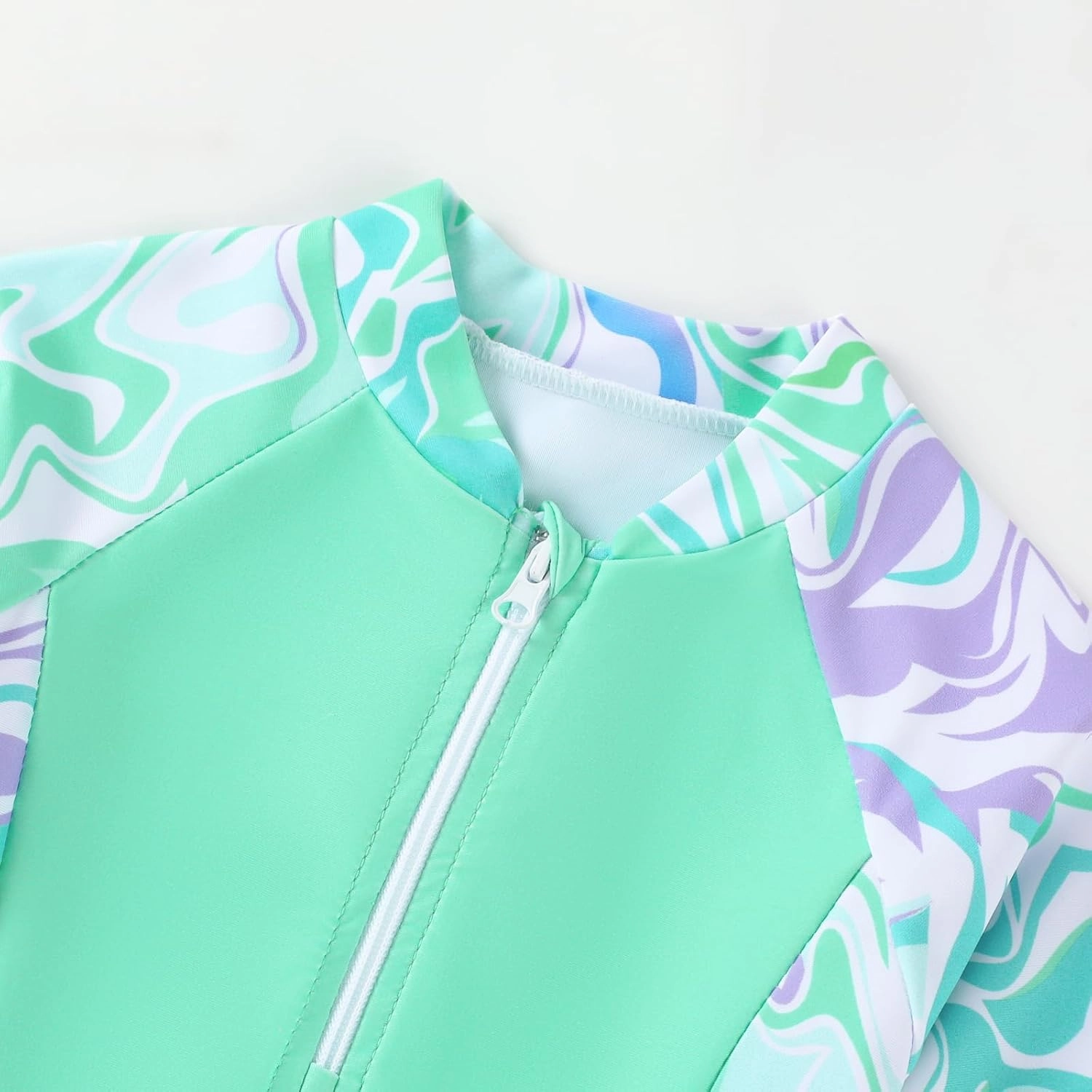 Toddler Girls Long Sleeve Swimsuits Girl Swimwear Little Girls Swimsuits 2 Pieces Toddler Rash Guard Swimsuit Print