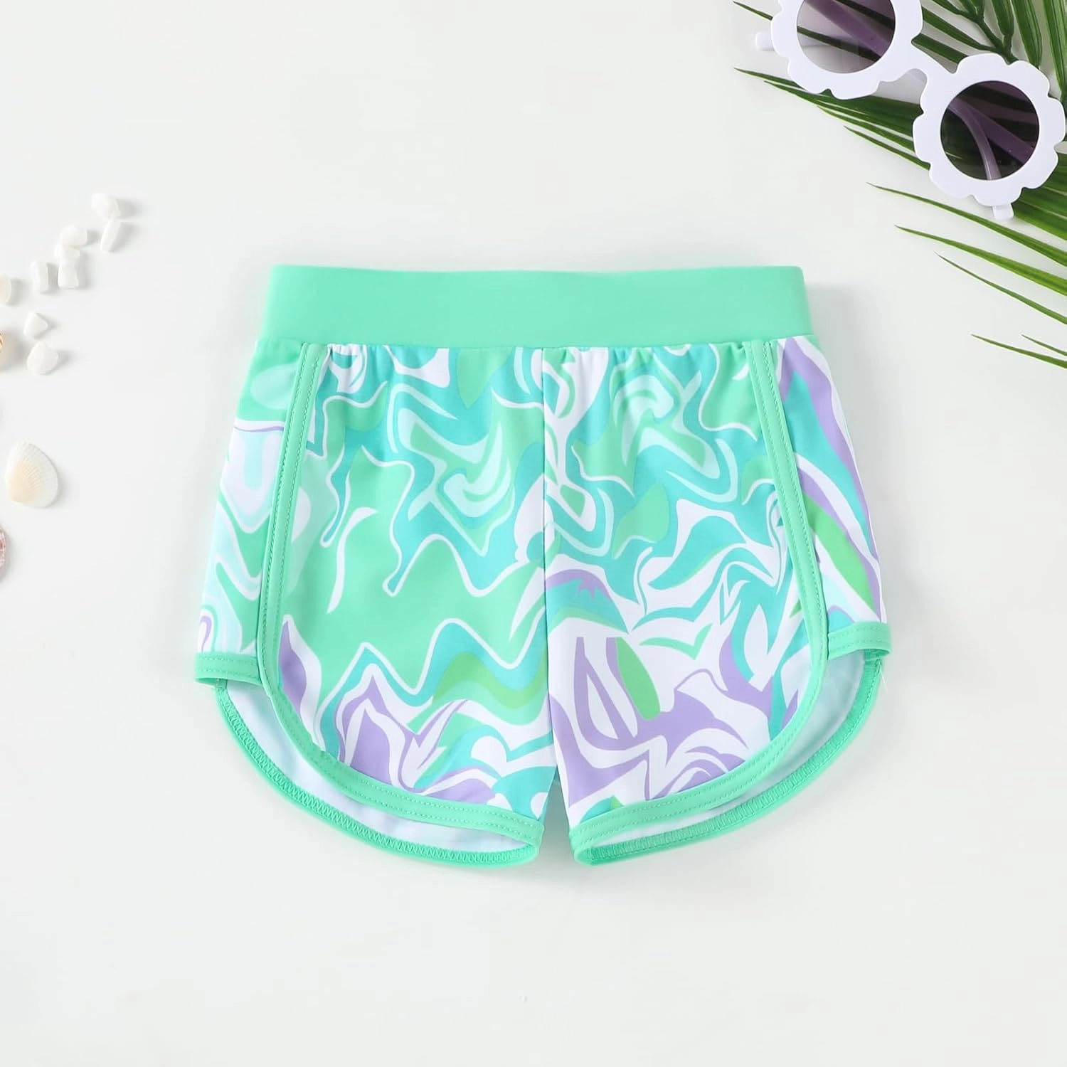 Toddler Girls Long Sleeve Swimsuits Girl Swimwear Little Girls Swimsuits 2 Pieces Toddler Rash Guard Swimsuit Print
