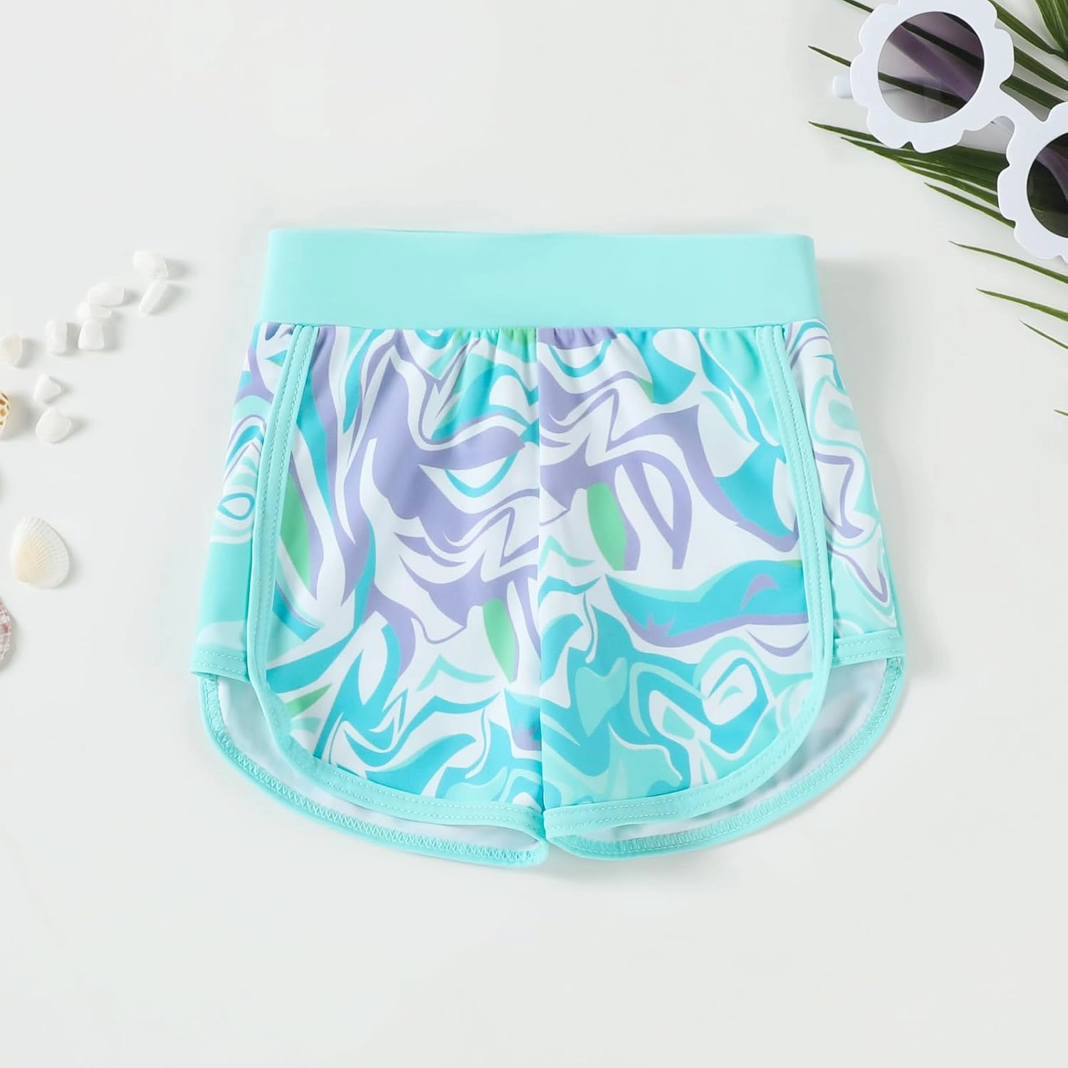 Toddler Girls Long Sleeve Swimsuits Girl Swimwear Little Girls Swimsuits 2 Pieces Toddler Rash Guard Swimsuit Print
