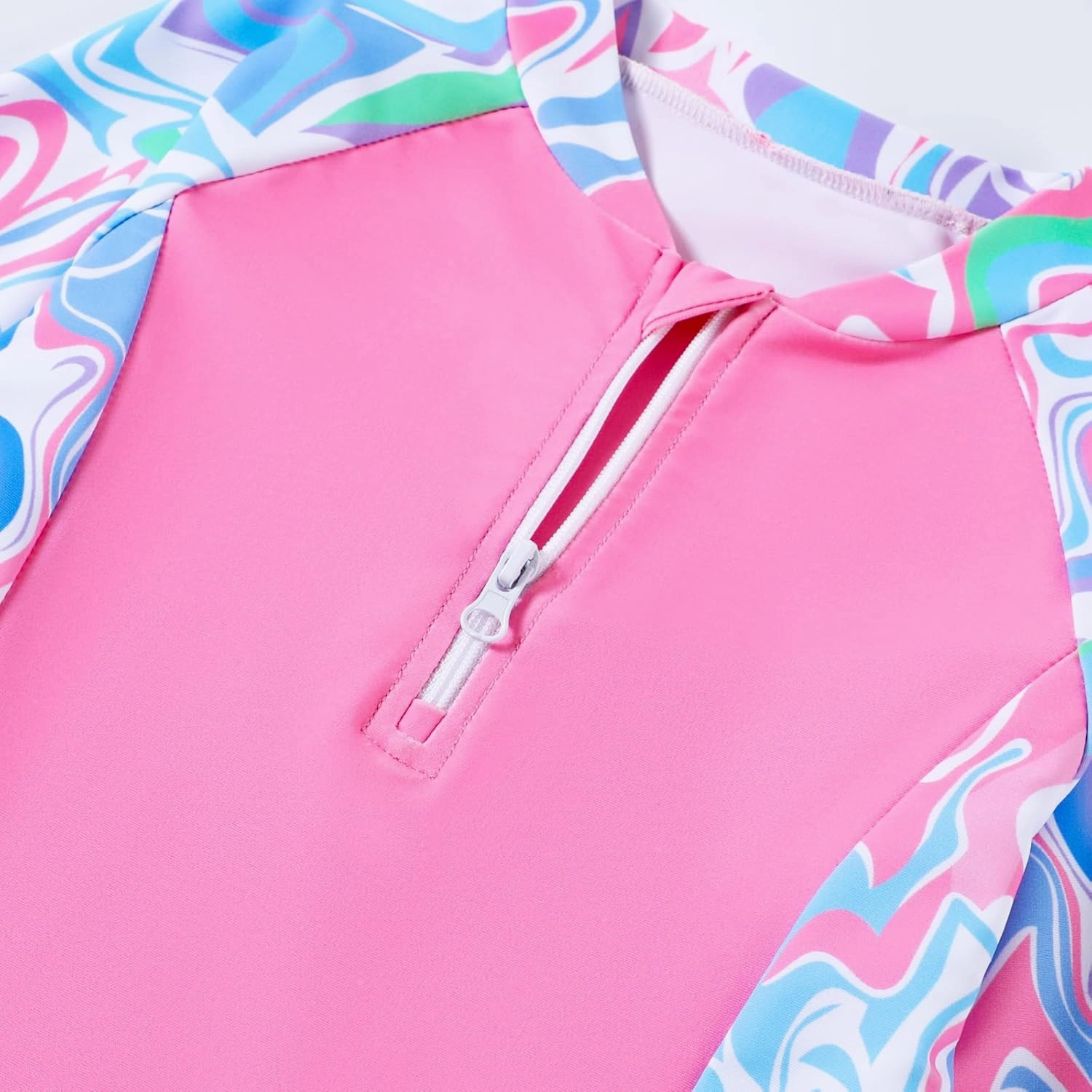 Toddler Girls Long Sleeve Swimsuits Girl Swimwear Little Girls Swimsuits 2 Pieces Toddler Rash Guard Swimsuit Print