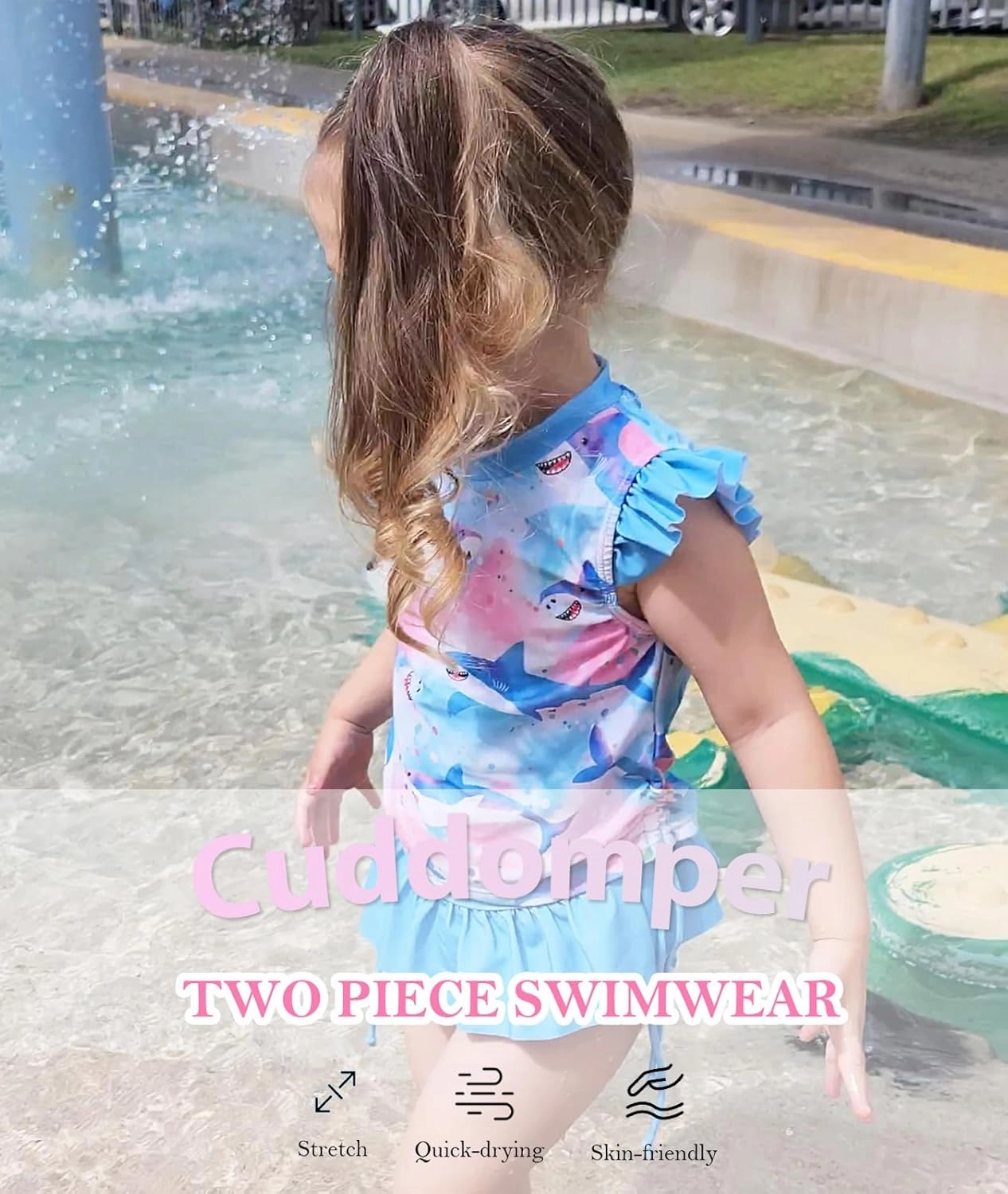 Toddler Girls Swimsuit Cute 2 Piece Tankini Bathing Suit Ruffle Beach Bikini Summer Swimwear 2-6T