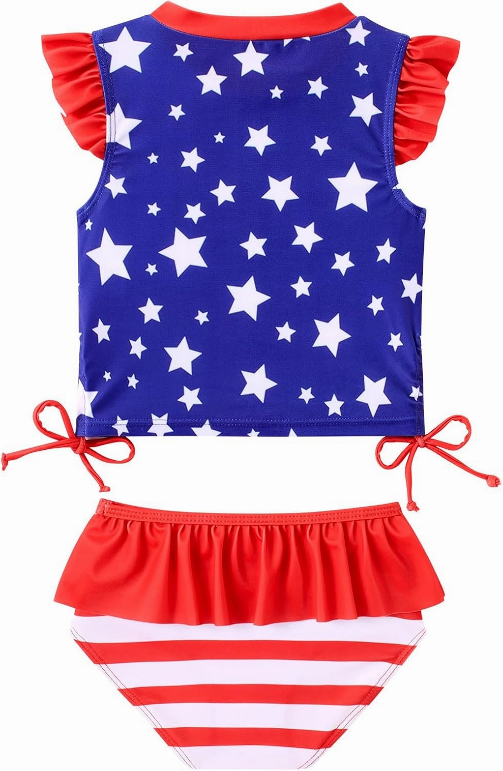Toddler Girls Swimsuit Cute 2 Piece Tankini Bathing Suit Ruffle Beach Bikini Summer Swimwear 2-6T