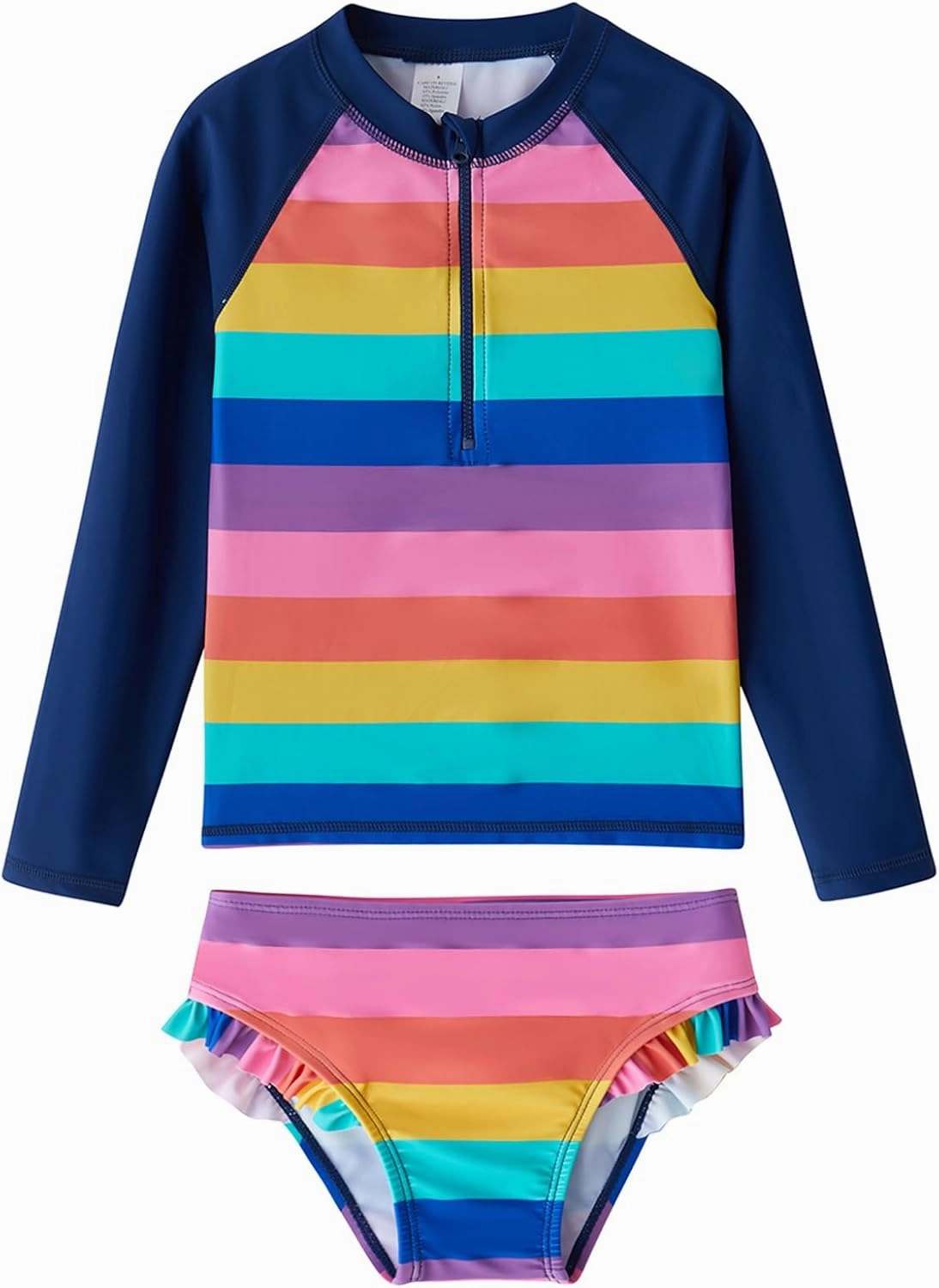 Toddler Girls Swimsuit Rash Guard Sets 2-Piece Bathing Suits UPF 50  Summer Kids Swimwear 2-7T