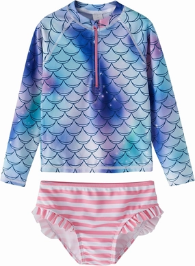 Toddler Girls Swimsuit Rash Guard Sets 2-Piece Bathing Suits UPF 50  Summer Kids Swimwear 2-7T