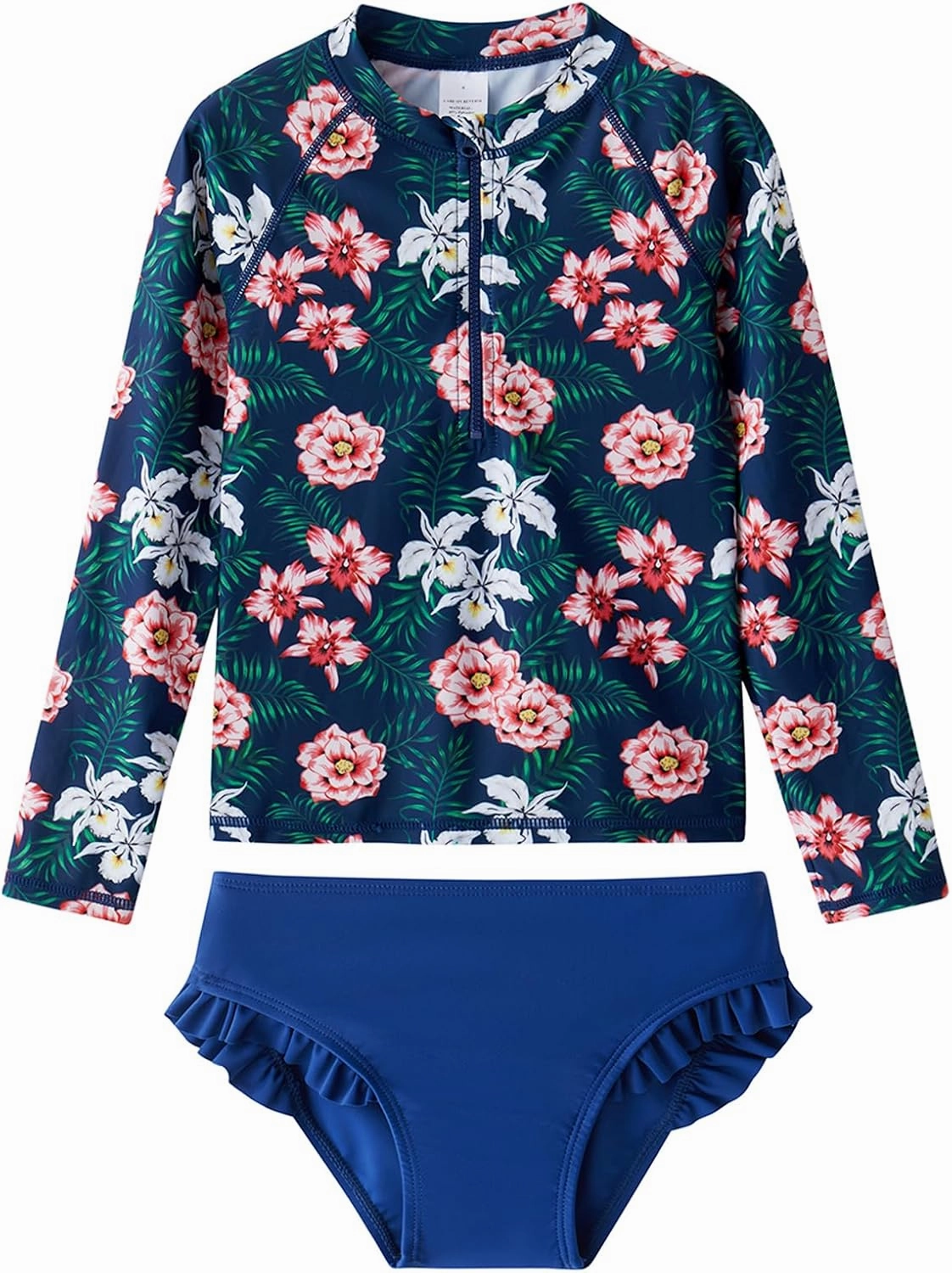 Toddler Girls Swimsuit Rash Guard Sets 2-Piece Bathing Suits UPF 50  Summer Kids Swimwear 2-7T