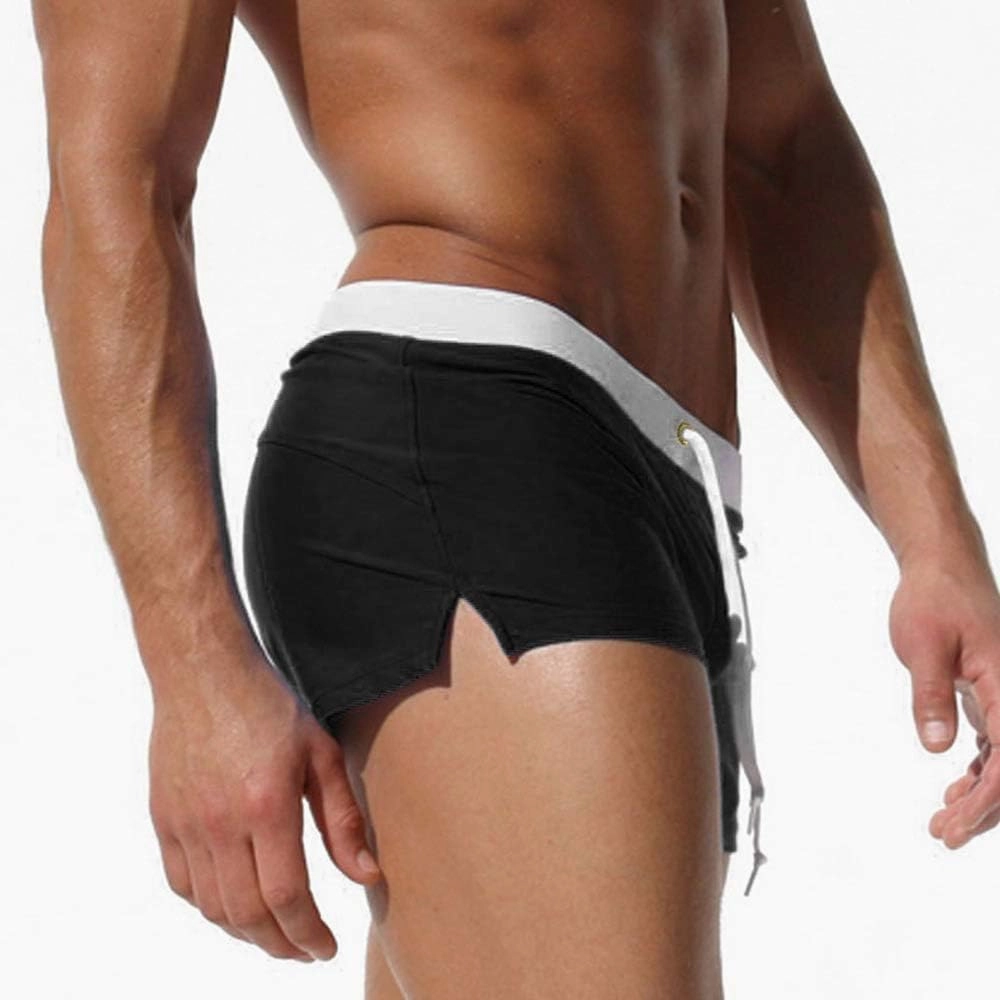 TONLEN Mens Swimwear Short Swim Trunks with Zipper Pocket