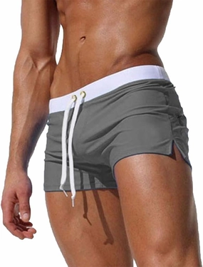 TONLEN Mens Swimwear Short Swim Trunks with Zipper Pocket