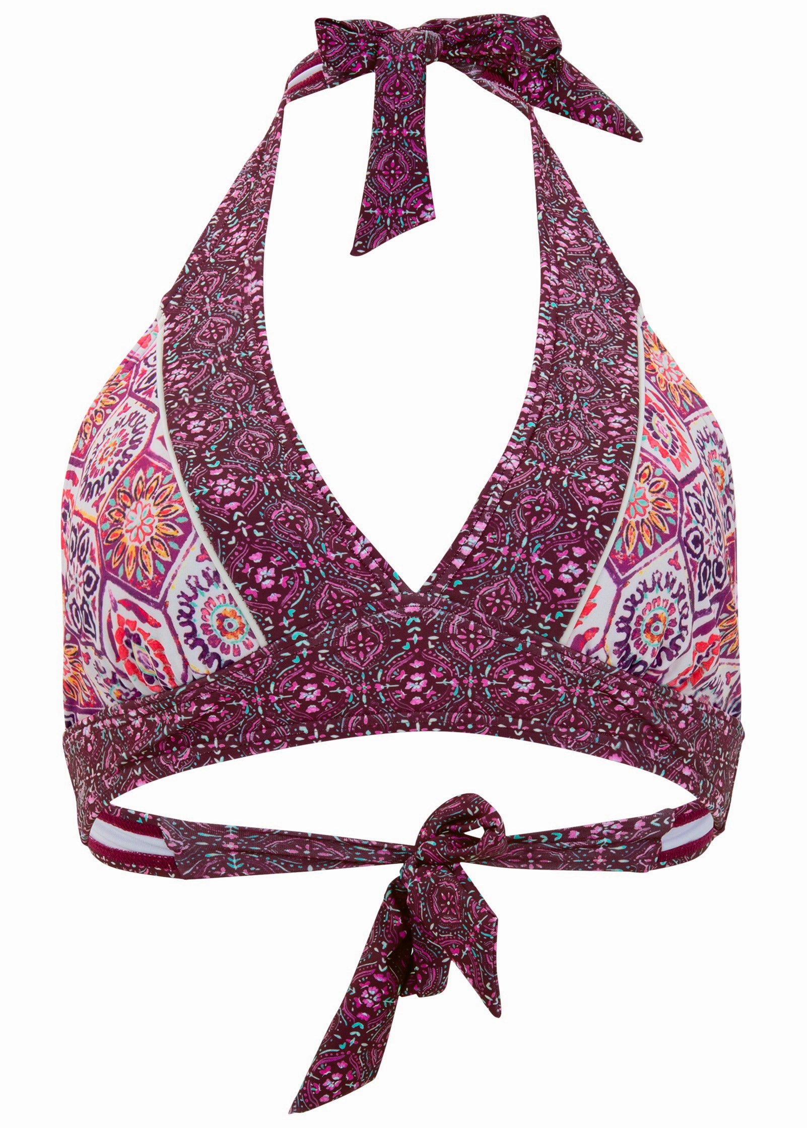 Triangle Halter Top - Royal Mosaic