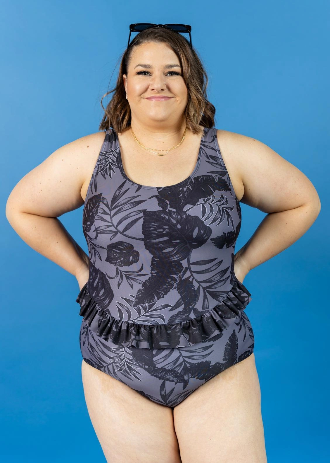 Tropical Night | Skirted One-Piece