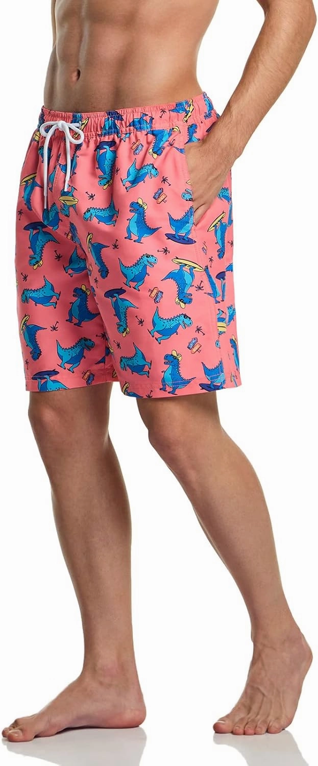 TSLA Men's Swim Trunks, Quick Dry Beach Swimming Board Shorts, Bathing Suits with Inner Mesh Lining and Pockets