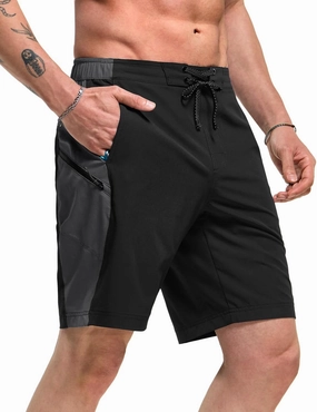 TSLA Men's Swim Trunks, Quick Dry Swimming Beach Board Shorts, Lightweight Swimwear Bathing Suits with Pockets