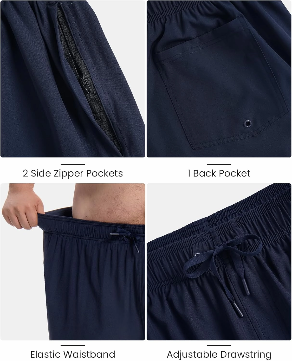TTZ Mens Big and Tall Swim Trunks (2X-6X)