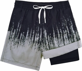 TUONROAD Boys Swim Trunks with Compression Liner Quick Dry Board Shorts with Boxer Brief Lined Bathing Suit 8-20 Years