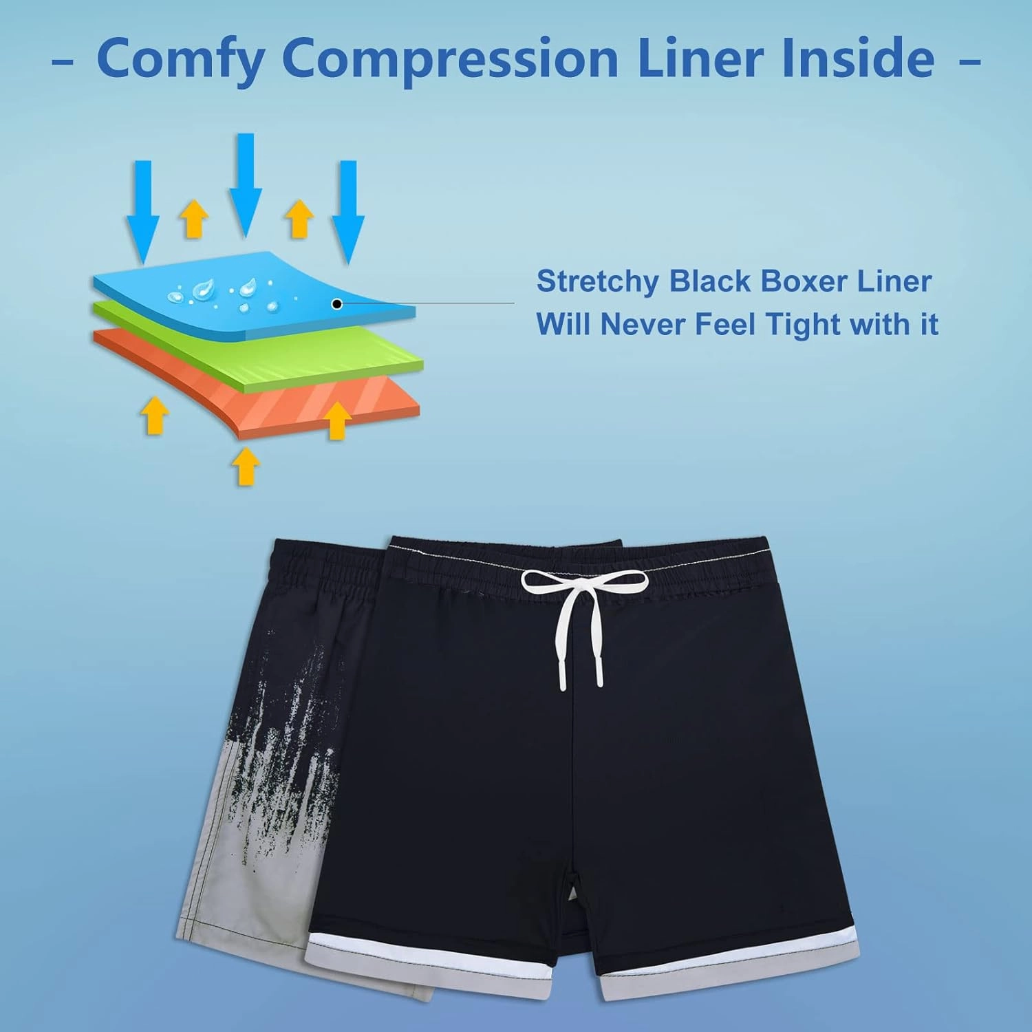 TUONROAD Boys Swim Trunks with Compression Liner Quick Dry Board Shorts with Boxer Brief Lined Bathing Suit 8-20 Years
