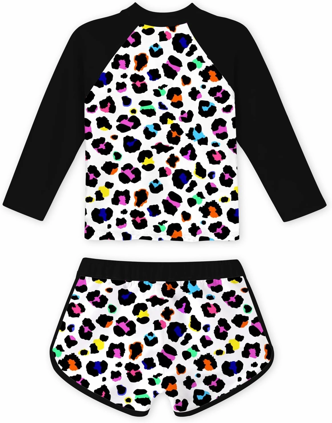 TUONROAD Girls 2 Pieces Rash Guard Swimsuit Long Sleeve Tankini for 4-10 Years