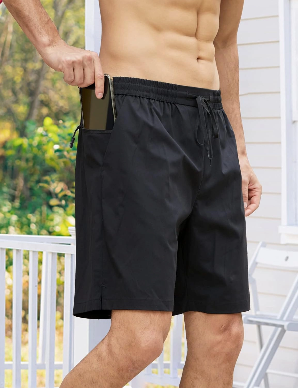 TUONROAD Mens Swim Trunks with Compression Liner 2 in 1 Board Shorts 7 Inch Quick Dry Swimming Shorts with Zipper Pockets