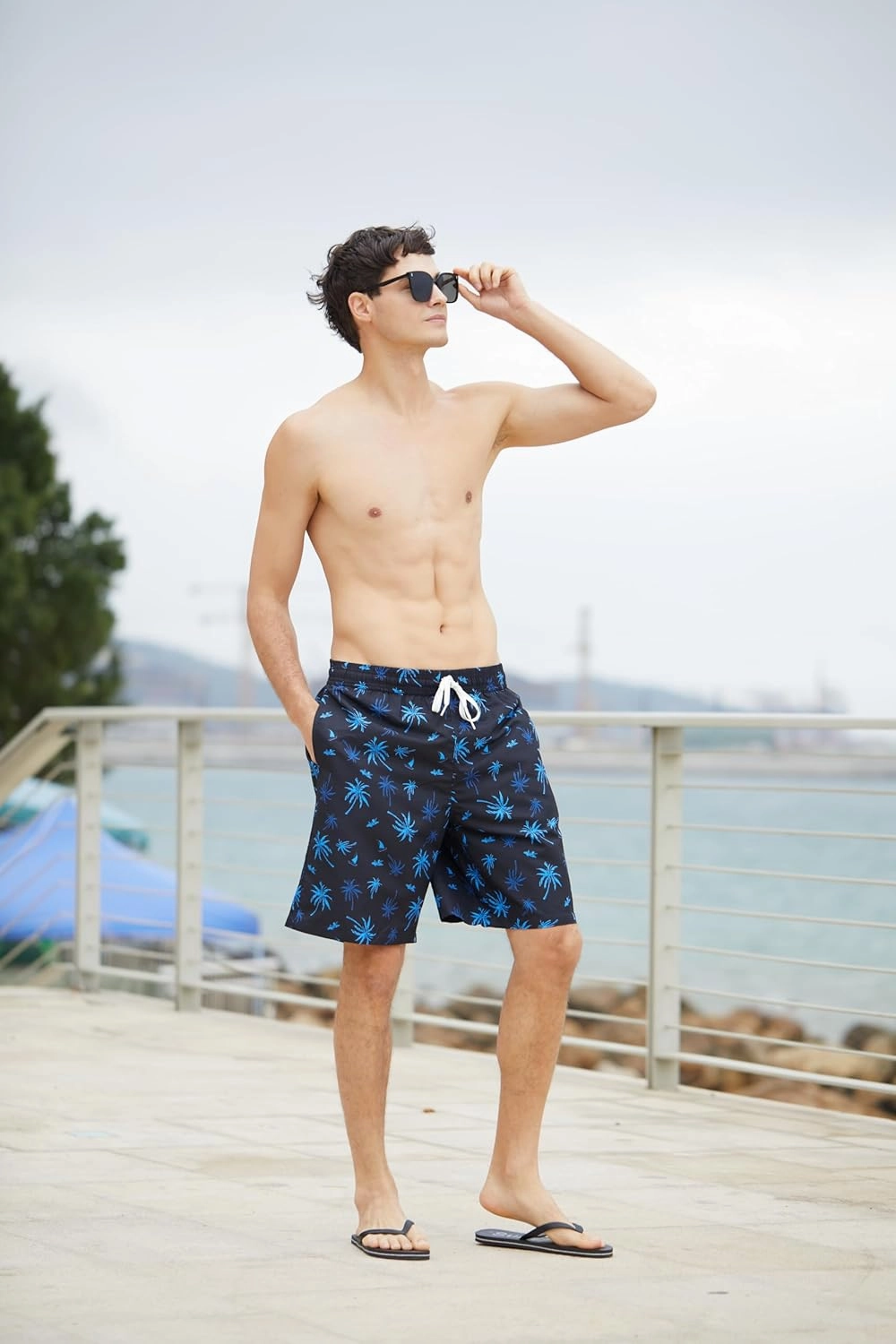 TUONROAD Mens Swim Trunks with Compression Liner 2 in 1 Board Shorts 9 Inch Quick Dry Swimming Trunks with Pockets