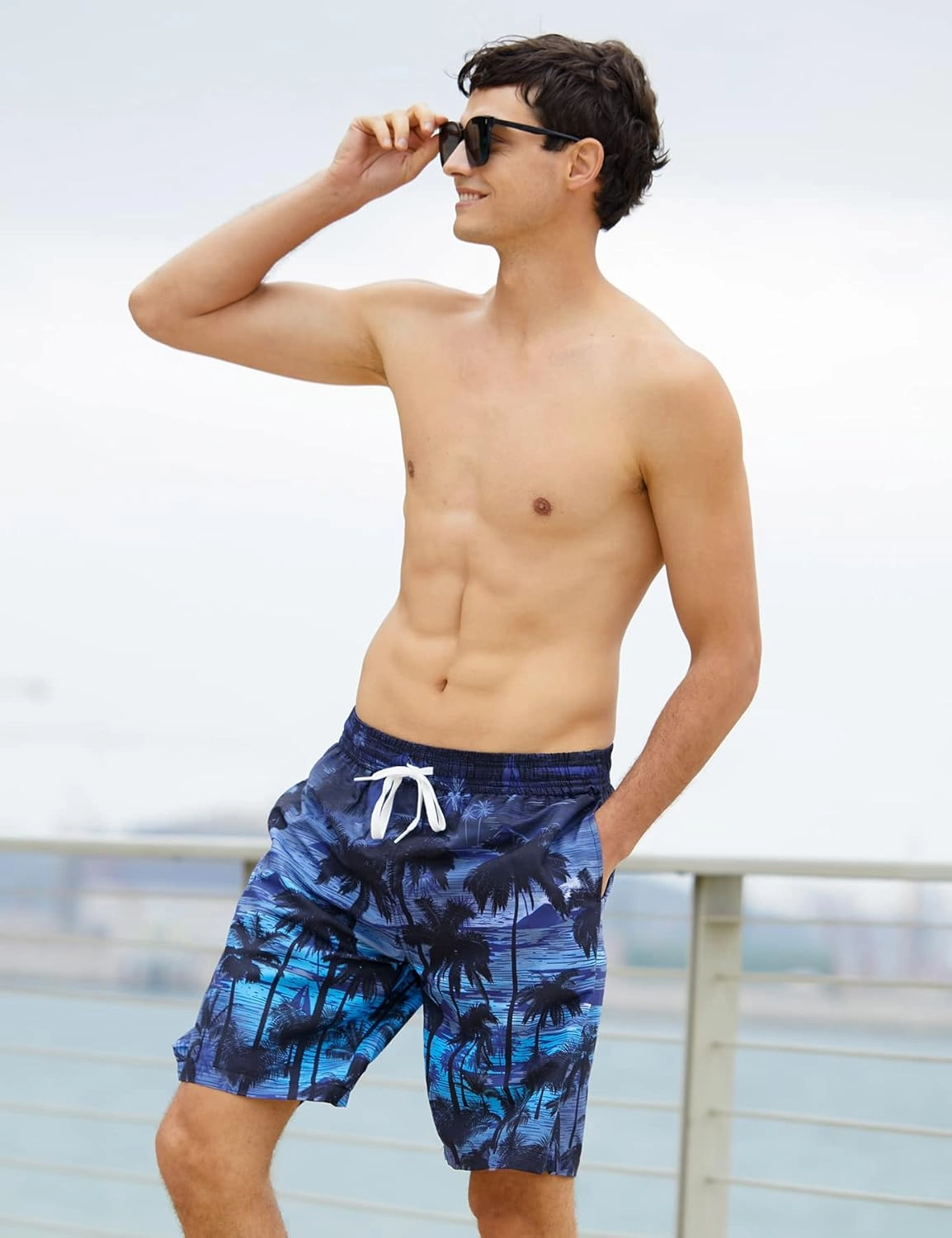 TUONROAD Mens Swim Trunks with Compression Liner 2 in 1 Board Shorts 9 Inch Quick Dry Swimming Trunks with Pockets