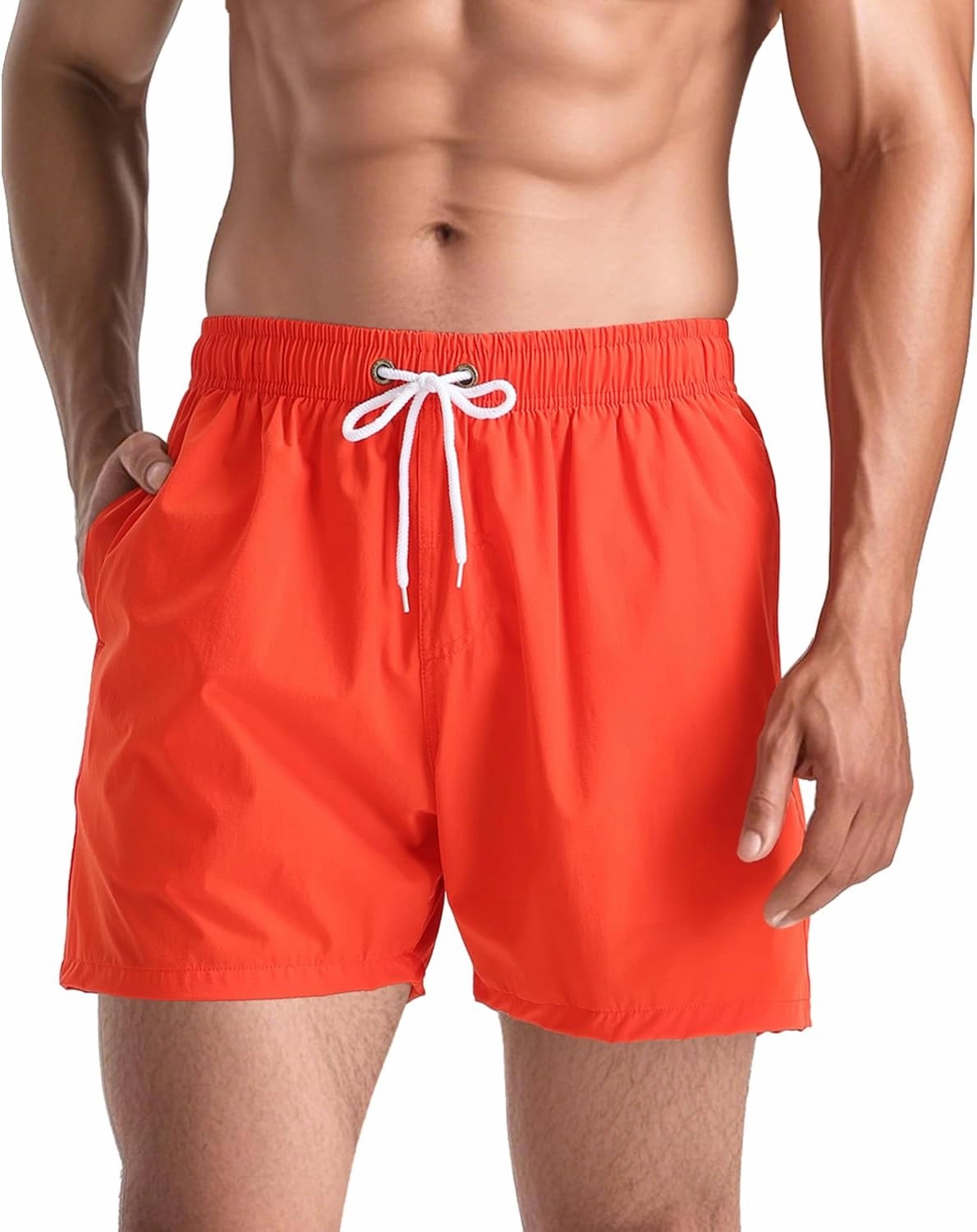 TUVEKE Men's Swim Trunks Quick Dry Bathing Suit for Men 5 Inch Inseam with Mesh Liner Mens Swimming Shorts Beach Shorts S-XXL