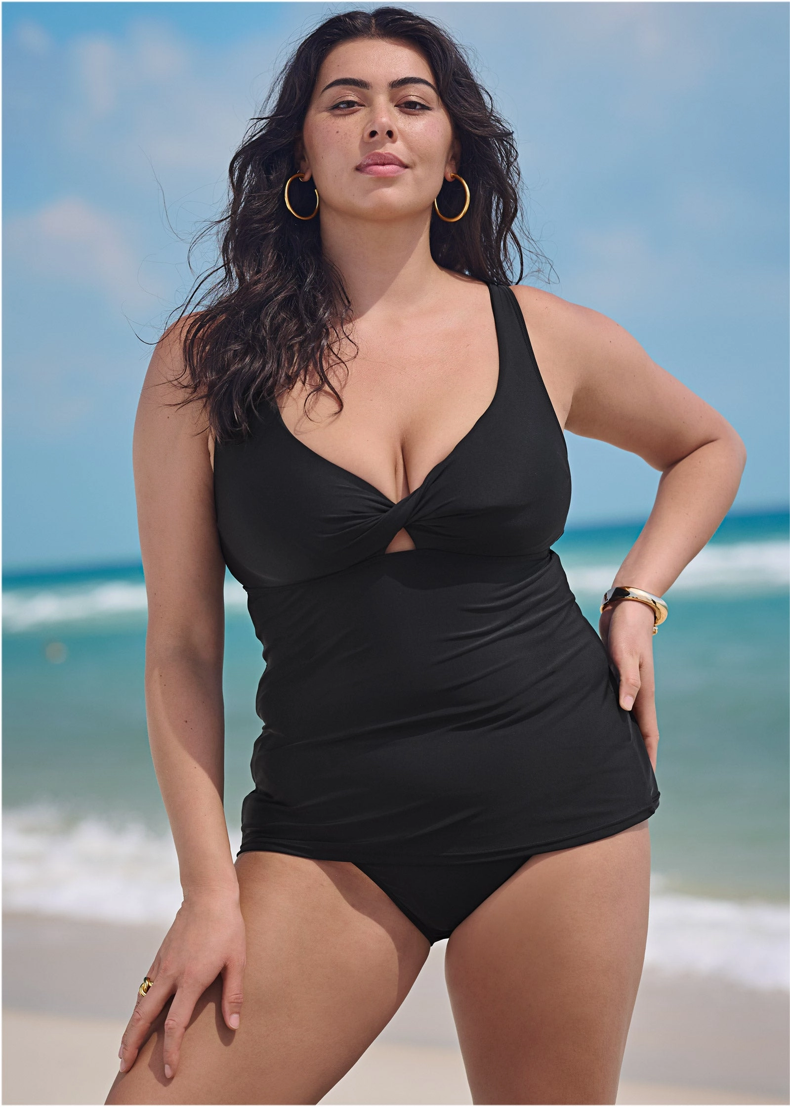 Twist Tankini Set - Black Beauty