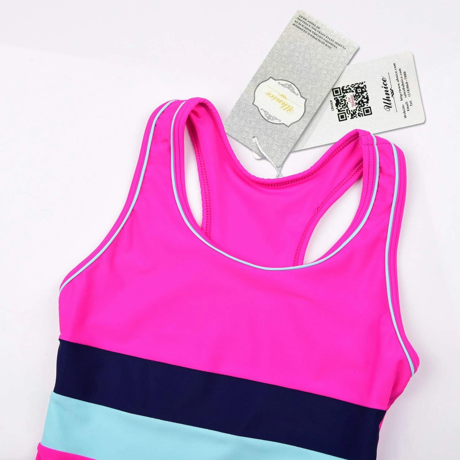 Uhnice Girls Swimsuit Two Piece Tankini Swimwear with Boyshort