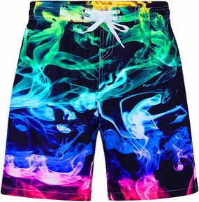 uideazone Boys Teens Swim Trunks Quick Dry Waterproof Surfing Board Shorts Drawstring Elastic Waist with Mesh Lining 5-14T