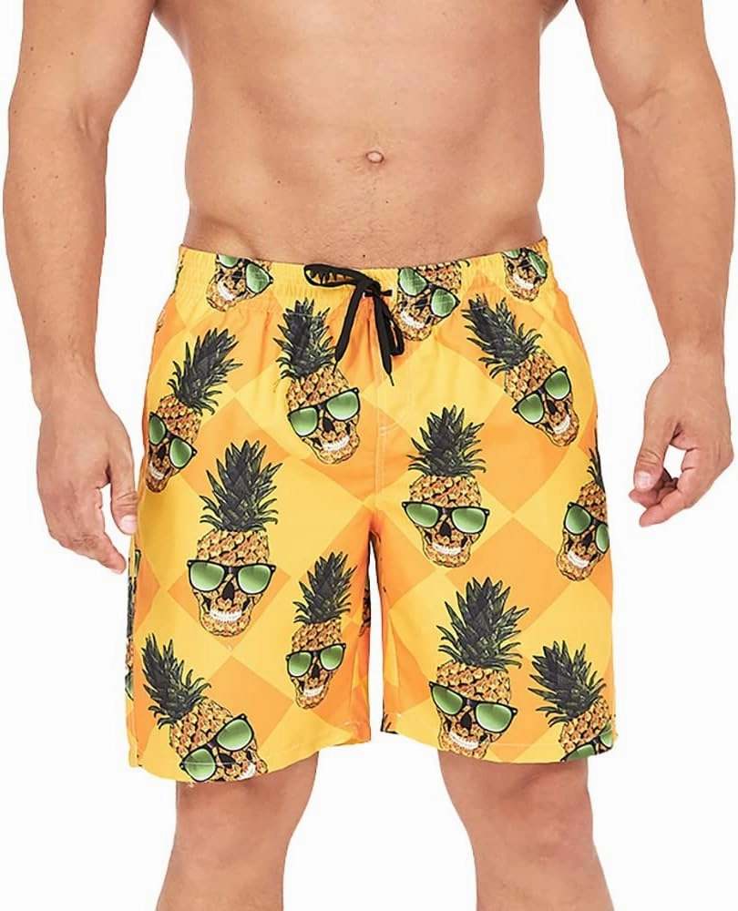 uideazone Men Swim Trunks Drawstring Elastic Waist Quick Dry Beach Shorts with Mesh Lining Swimwear Bathing Suits