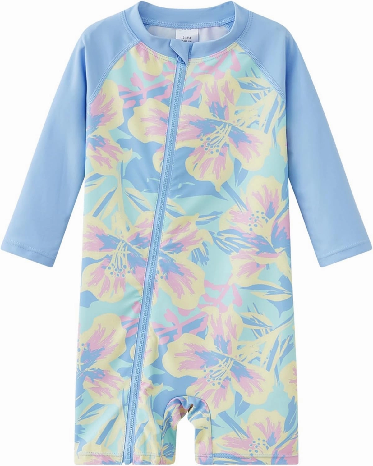 UMELOK Baby Girls' One Piece Swimsuit Full Zip UPF 50  Sun Protection Swimwear Rash Guard Swim Suit