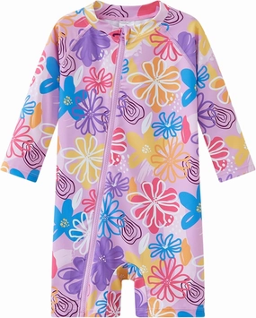 UMELOK Baby Girls' One Piece Swimsuit Full Zip UPF 50  Sun Protection Swimwear Rash Guard Swim Suit