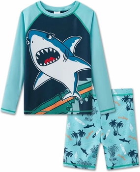 UMELOK Boys' Rash Guard Swim Set