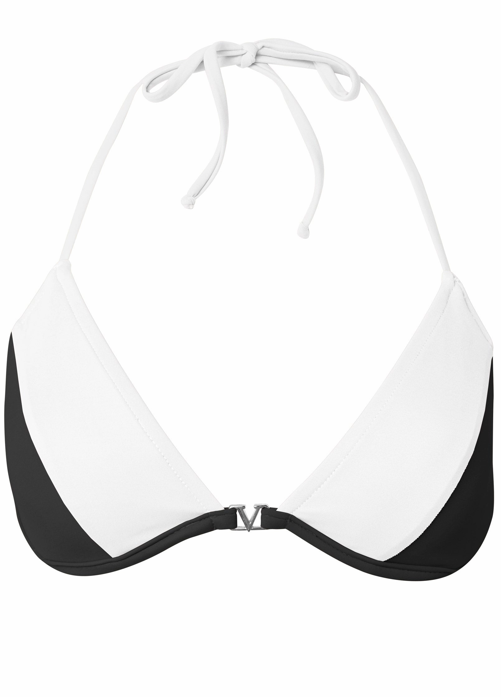 Underwire Triangle Top - Black & White