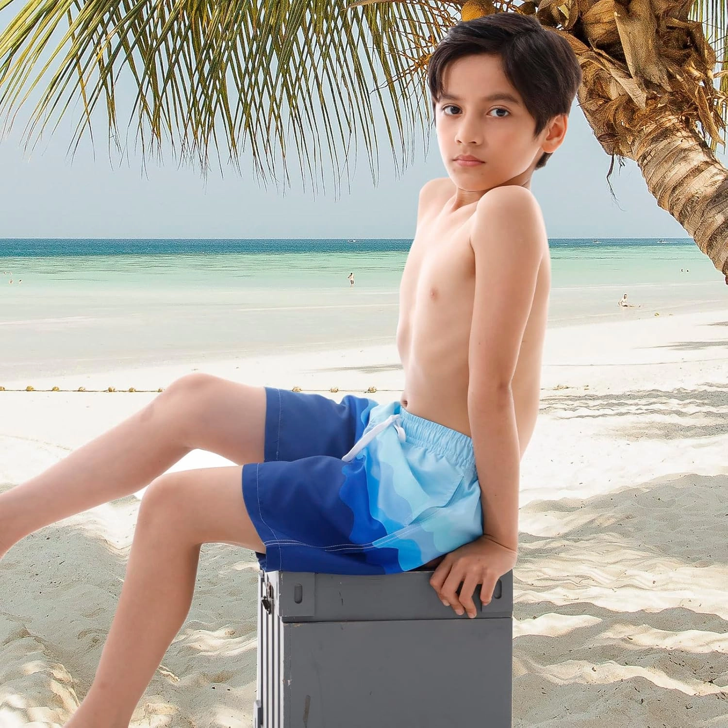 UNICOMIDEA Boys Swim Trunks Compression Liner Swimming Shorts Quick Dry Boxer Brief Swimwear 7-20 Years Bathing Suit