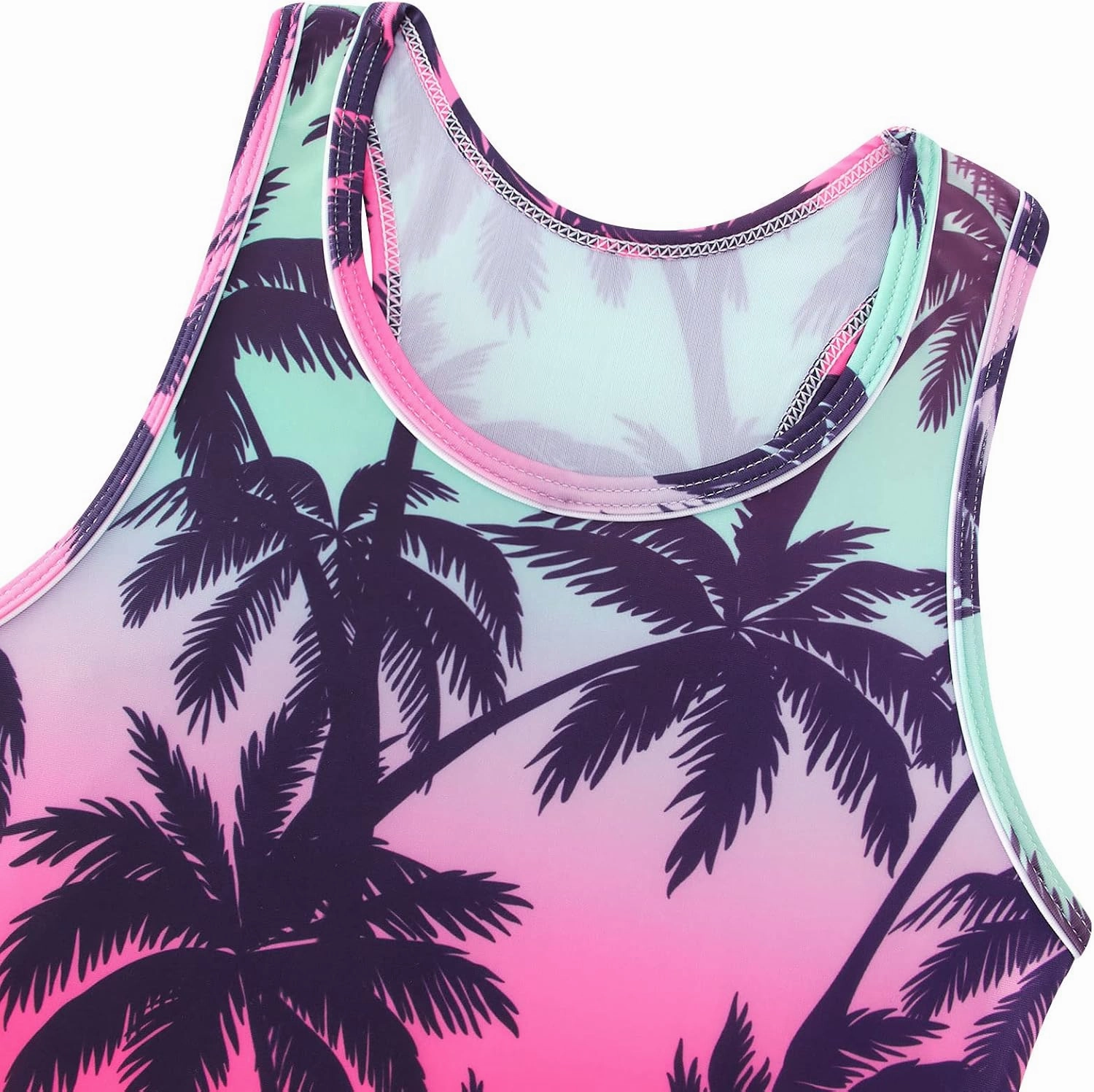 UNIFACO Girls Swimsuits Two Piece Tankini Bathing Suits Boyshort Summer Beach Rash Guard Swimwear for 4-13T